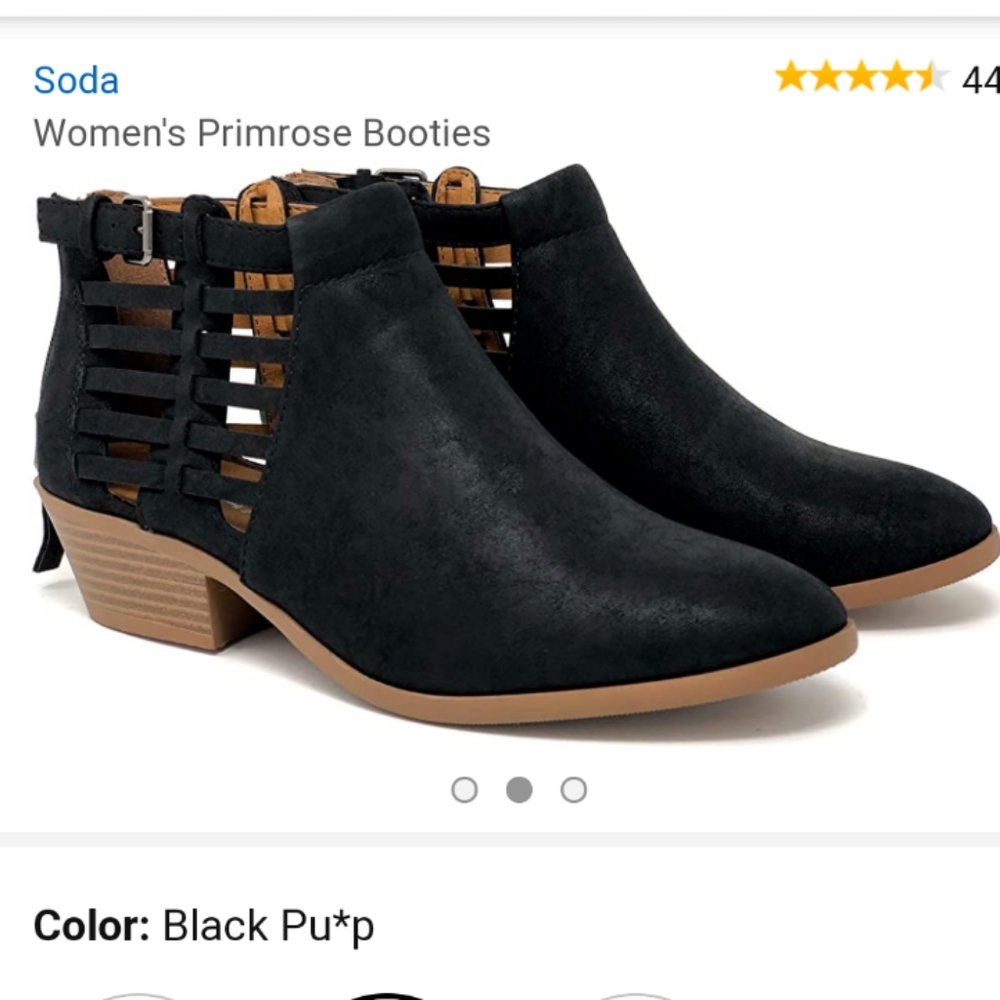 NEW Soda Primrose booties in black nubuck